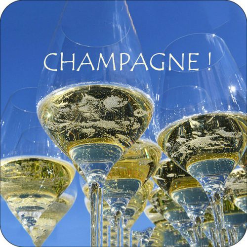 Magnet Flûtes de Champagne sur ciel