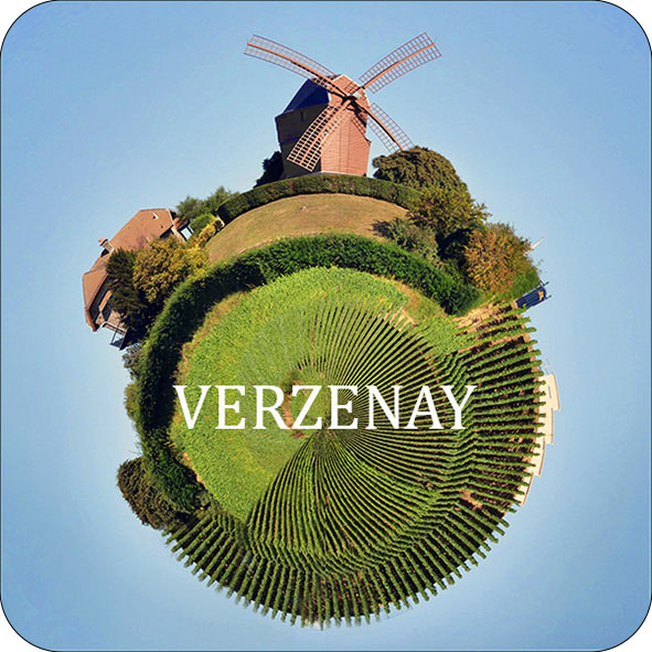 Magnet Petite planète Moulin de Verzenay en Champagne
