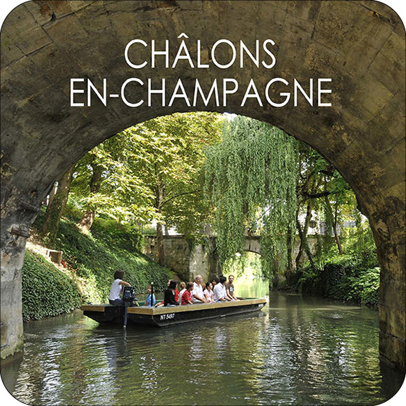 Magnet Châlons-en-Champagne, barque sur le Mau