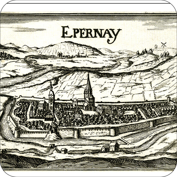 Magnet Epernay, gravure de Nicolas Tassin en 1631